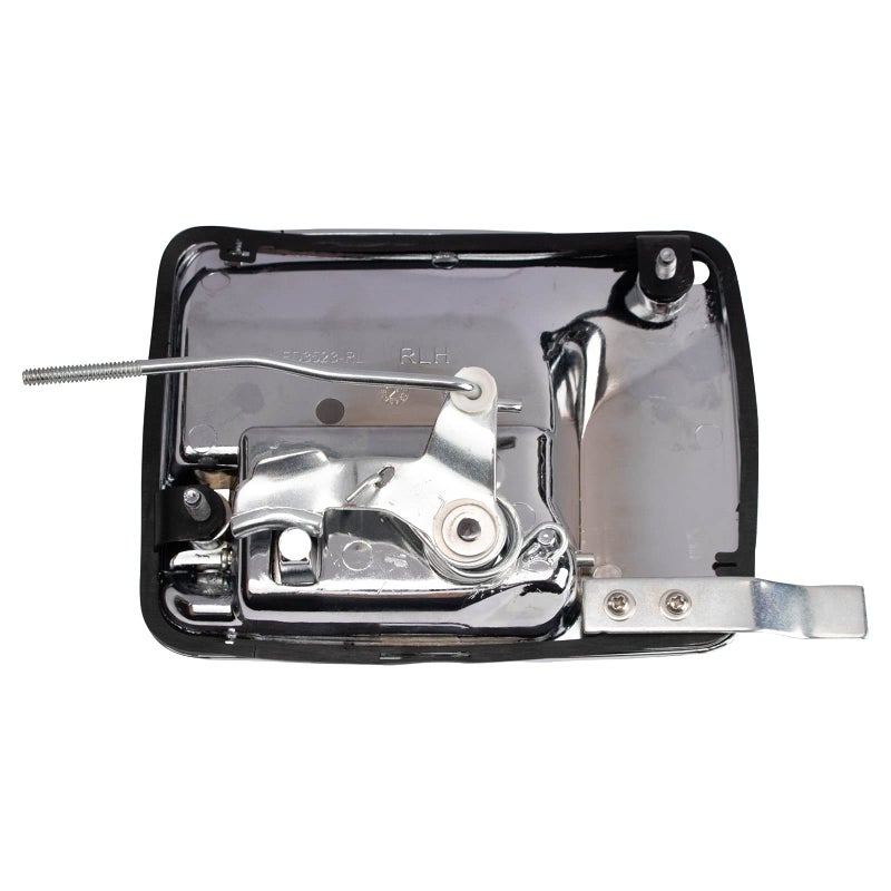 TRQ Metal Reinforced Rear Left Exterior Door Handle Chrome, Plastic & Steel Compatible with Ford Excursion 2000-2005, F-250 F-350 Super Duty 1999-2016, F-450 Super Duty 2008-2016 - Image 2